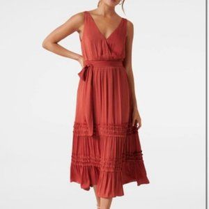 NWT Midi Red Summer Dress, EverNew Size Small